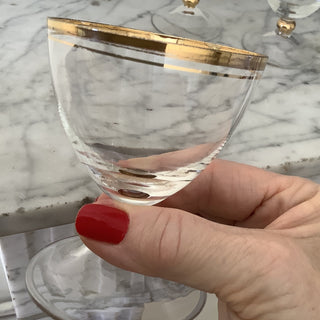 Vintage French Art Deco Wine Aperitif Glasses