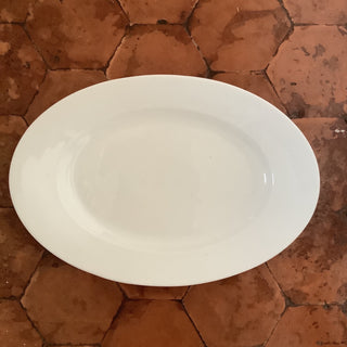 Vintage French White Ware Oval Platter