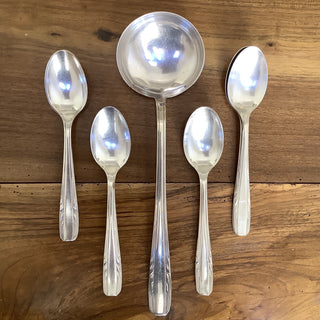 Vintage French Art Deco Silver Soupe Serving Set