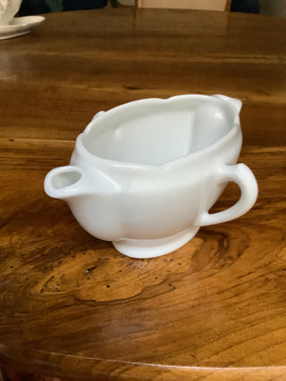Vintage French Small White Porcelain Sauce Server