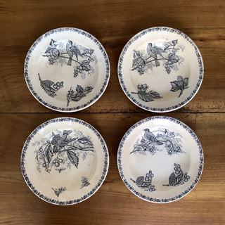 Vintage Belgian Transferware Rare Nimy Rimmed Bowls Set#1 Set of 4