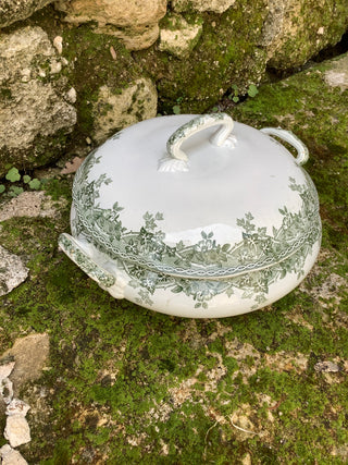 Vintage French Estival Tureen Ivy Green