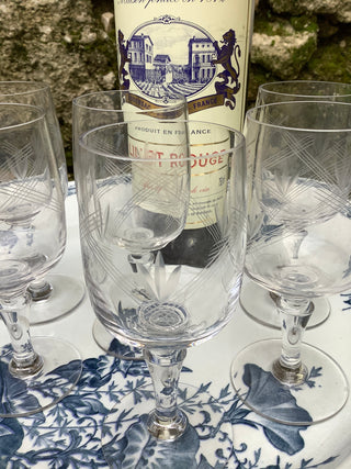 Vintage French Crystal Aperitif Glasses