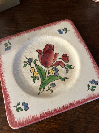 Vintage French Gien Pastry or Cheese Service Set