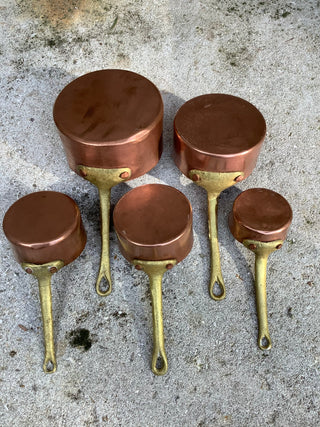 Vintage French Copper Measuring Cups