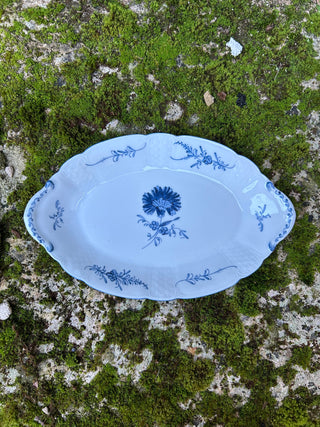 Vintage French Blue & White Ravier Small Dish