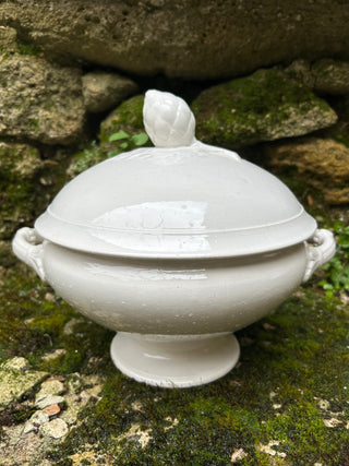 Vintage French Creamware Tureen