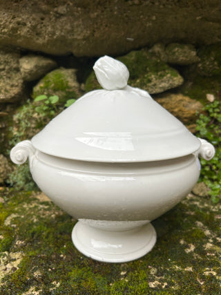 Vintage French White Ware Tureen