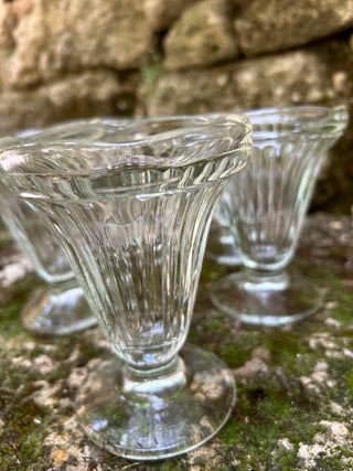 Vintage French Retro Ice Cream Flutes