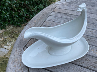 Vintage French Bistro Whiteware Small Sauce Server