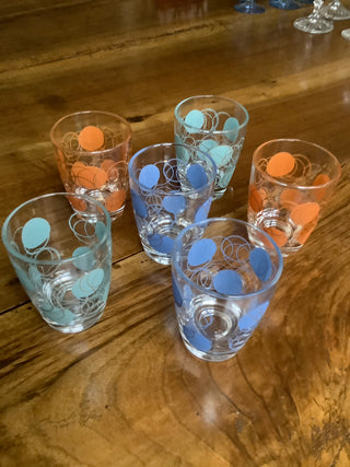 Vintage French Retro Shot Glasses