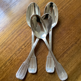 Vintage French Art Deco Teaspoons Set 4