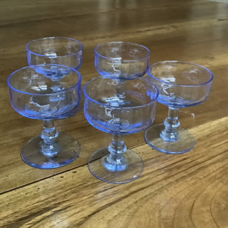 Vintage French Art Deco Aperitif Glass Set 