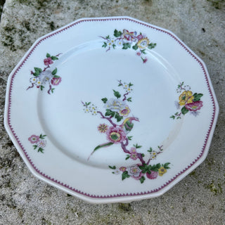 Vintage French Limoges Dessert/Salad Plates Multi Floral Pins Greens