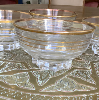 French Vintage Retro Champagne Coupes 