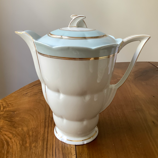 Vintage French Limoges Art Deco Pale Aqua Tea Service