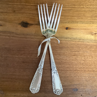 Vintage French Silver Forks Monogrammed