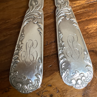Vintage French Silver Forks Monogrammed