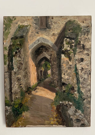 Vintage Petit Archway Provençal Oil Painting