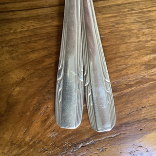 Vintage French Art Deco Silver Forks Set 2