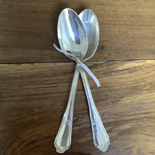 Vintage French Silver Large Spoons