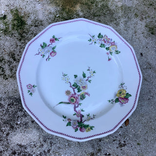 Vintage French Limoges Dessert/Salad Plates Floral Pinks Greens