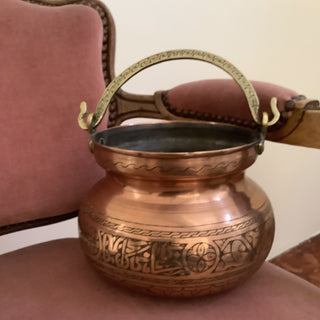 Vintage Moroccan Copper Cachepot