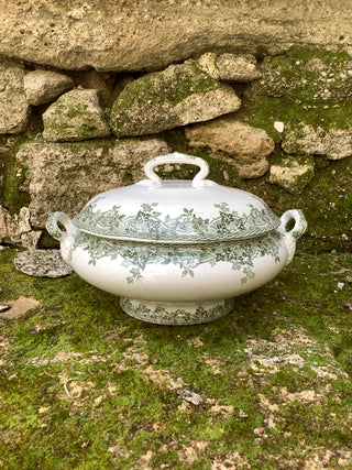 Vintage French Estival Tureen Ivy Green