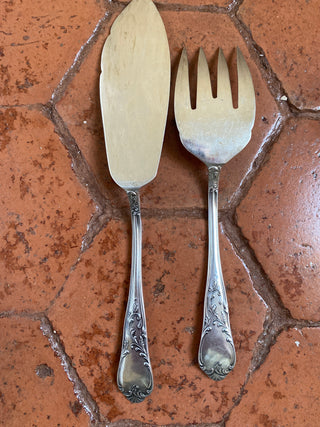 Vintage French Silver Fish Serving Set